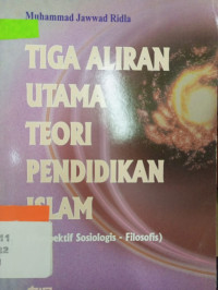 Tiga Aliran Utama Teori Pendidikan Islam (Perspektif Sosiologis-Filosofis)