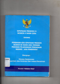 Keputusan Presiden RI Nomor 8 Tahun 2006