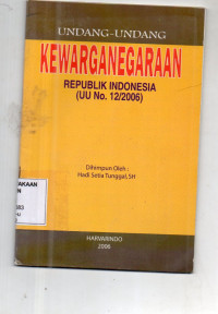 Undang-Undang Kewarganegaraan Republik Indonesia (UU No. 12/2016)