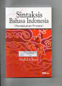 Sintaksis Bahasa Indonesia (Pendekatan Proses)